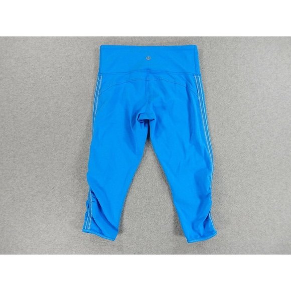 LuLuLemon Nylon/Spandex Fitness Workout Casual Tights (Women's Size 2) Blue - Picture 4 of 4